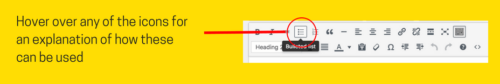 Formatting options in WordPress Visual Editor