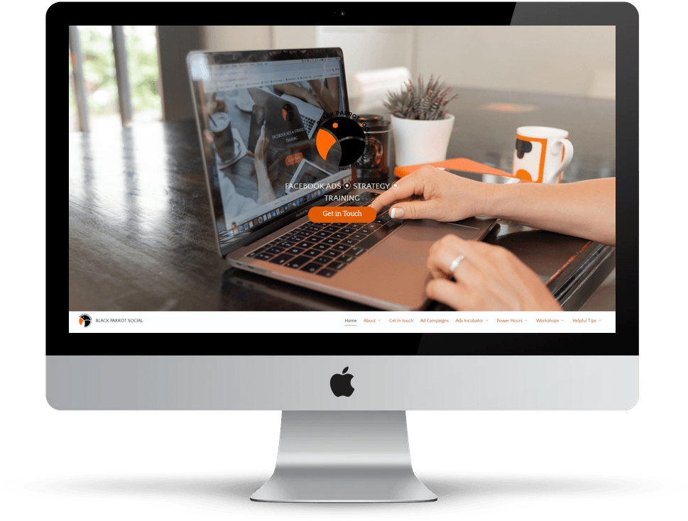 Showcase: Black Parrot Social website on desktop