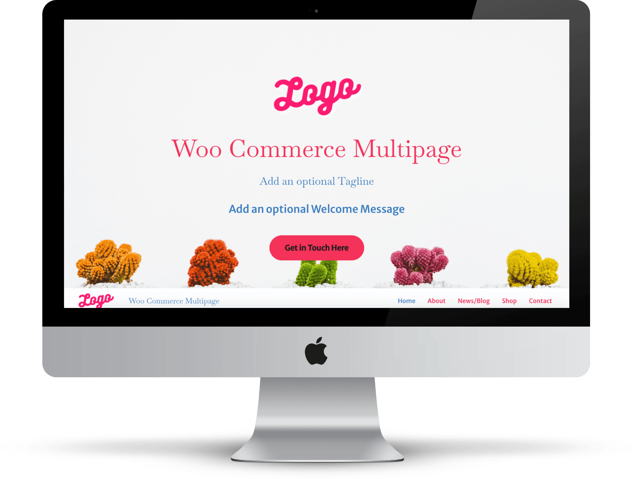 eCommerce with shopping basket sample websites on desktop